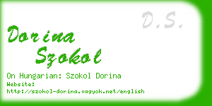 dorina szokol business card